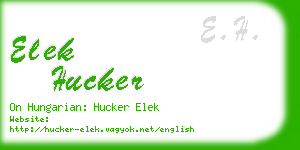 elek hucker business card